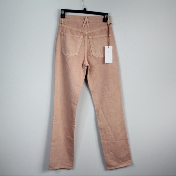 NWT SLVRLAKE London High-Rise Straight-Leg Jeans in Dusty Pink - Picture 8 of 9